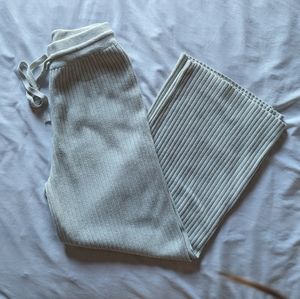 Gray Bandit wide leg ribbed pants